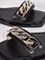 Кожаные чёрные сандалии с серебристой фурнитурой - фото 6652