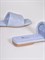 Кожаные сабо голубого оттенка на удобном каблуке - фото 6712