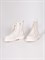 Ботинки из натуральной кожи белого цвета с золотистой фурнитурой - фото 7006