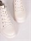 Ботинки из натуральной кожи в белом цвете с тканевой вставкой по бокам - фото 7014