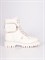 Ботинки  белого цвета из натуральной гладкой кожи с  шнуровкой в тон и съемными сумочками - фото 7386