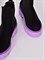 Ботинки из натуральной замши на контрастной фиолетовой подошве - фото 7572