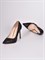 Женские туфли черного цвета с фигурным вырезом - фото 7615