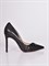 Женские туфли черного цвета с фигурным вырезом - фото 7617