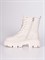 Высокие ботинки из натуральной кожи белого цвета с шнуровкой - фото 7640