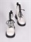 Ботинки из натуральной кожи белого цвета с контрастной шнуровкой - фото 7649