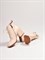 Ботильоны из натуральной гладкой кожи со шнуровкой в бежевом цвете - фото 7803