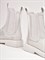 Высокие ботинки с текстильной сеткой и натуральной мягкой кожи в белом цвете - фото 7810