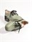 Туфли цвета хаки  из натуральной мягкой кожи с каблуком средней высоты - фото 7947