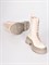 Высокие ботинки из натуральной гладкой кожи  в бежевом цвете - фото 7982