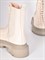Высокие ботинки из натуральной гладкой кожи  в бежевом цвете - фото 7983