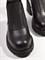 Ботинки  из натуральной кожи чёрного цвета на  платформе и устойчивом каблуке - фото 8175