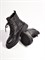 Ботинки из натуральной кожи на широком каблуке с шнуровкой - фото 8185