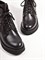 Ботинки из натуральной кожи на широком каблуке с шнуровкой - фото 8187