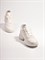 Однотонные кроссовки  из натуральной кожи белого цвета - фото 8208