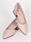 Женские туфли бежевого цвета на фактурном каблуке - фото 8221