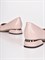 Женские туфли бежевого цвета на фактурном каблуке - фото 8222