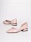Женские туфли бежевого цвета на фактурном каблуке - фото 8226