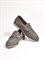 Мужские туфли серого цвета из натуральной мягкой замши - фото 8459