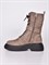 Высокие ботинки  из натуральной замши светло-коричневого цвета со стильной фурнитурой - фото 8552