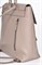 Женский рюкзак бежевого цвета из натуральной зернистой кожи - фото 8733