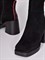 Ботфорты зимние черного цвета на устойчивом каблуке - фото 8908