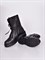 Высокие зимние ботинки чёрного цвета на шнуровке - фото 8953