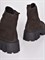 Ботинки  из натуральной замши  в темно-коричневом цвете - фото 9008