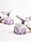 Босоножки из натуральной кожи в белом цвет на каблуке с фиолетовыми вставками - фото 9403