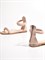 Женские сандалии бежевого цвета с квадратным мысом - фото 9814