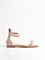 Женские сандалии бежевого цвета с квадратным мысом - фото 9817